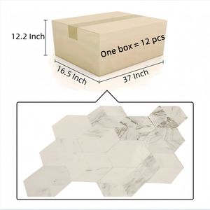 Piastrelle Esagonali in Marmo Bianco Lucidato, Pietra Naturale per Pareti e Pavimenti, Piastrelle in Marmo di Qualità Premium - Product Image 5