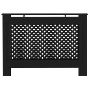 Copritermosifone in MDF Nero 112,5x19x81,5 cm - Elegante Arredo per Soggiorno - Product Image 3