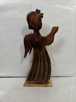 Ange en bois avec ailes, design Art Déco, décoration de sol pour la remise des diplômes, haute qualité, décoration intérieure