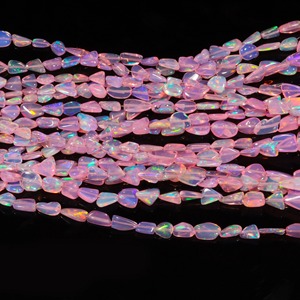 AAA Natural Ethiopian Pink <b>Opal</b> Smooth Nuggets Beads 4-7mm 16 Inches Welo <b>Opal</b> Bead Strands for Jewelry Making At Wholesale Rate - Product Image 3