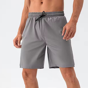 Pantalones cortos deportivos de corte regular con cordón ajustable, bolsillos, tela de algodón suave, ropa informal de calle, malla transpirable de verano, ropa deportiva para el gimnasio. - Product Image 1