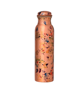 Bouteille d'eau en cuivre imprimée, 2 pièces en verre, élégante, excellente, prix abordable, vaisselle en cuivre, bouteille d'eau - Product Image 3