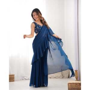 Sari Sharara de Diseño Listo para Usar para Bodas y Fiestas - Product Image 2