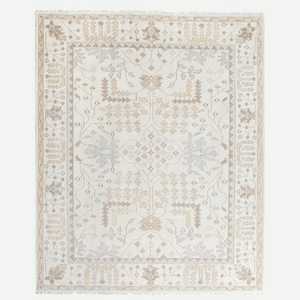 Tapis d'intérieur vintage à motifs floraux en laine de Nouvelle-Zélande, noué à la main, respectueux de l'environnement |   Tapis artisanal haut de gamme à poils ras et épaisseur moyenne pour - Product Image 1