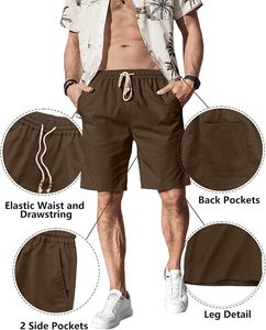 OEM Customized <b>Mens</b> <b>Shorts</b> <b>with</b> Front Logo 100% Cotton Breathable <b>Elastic</b> <b>Waist</b>-Wholesale All Sizes & Colors Available - Product Image 3