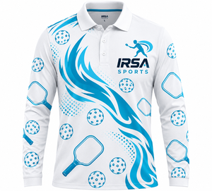 เสื้อกีฬาพิมพ์ลาย Pickleball แบบซับลิเมชั่นสั่งทำพิเศษ สำหรับฤดูร้อน แห้งเร็ว ระบายเหงื่อได้ดี ผ้าสเตรช แขนยาว โพลีเอสเตอร์ 100% - Product Image 1