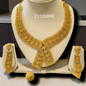 ชุดเครื่องประดับเจ้าสาว AWAIS HOUSE สร้อยคอและกำไลข้อมือแบบฮิปฮอป ประดับเพชรทรงอินฟินิตี้ ชุบทอง ดีไซน์หรูหรา เหมาะสำหรับงานแต่งงานและงานปาร์ตี้ - Product Image 1