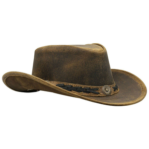 Chapeau de cowboy en cuir unisexe, couleur unie, réglable, chapeau décontracté d'extérieur pour adultes, printemps automne 56-58CM - Product Image 2