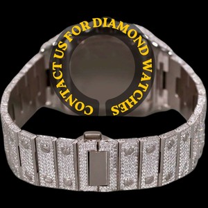 Reloj de Pulsera Cuadrado de Diseño Personalizado 2026 con Esfera de Números Romanos y Diamantes Moissanite, Colección de Dos Tonos para Hombre - Product Image 5