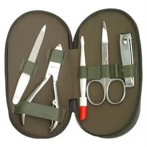 Classic Stainless Steel Nail <b>Kit</b> with Clipper Scissor File in Portable Case for <b>Manicure</b> Adult Use - Product Image 1