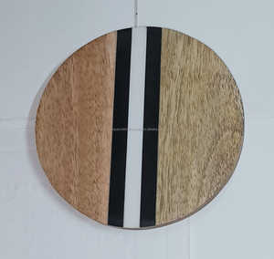 Sous-verre carré moderne en bois écologique, motif Forêts Enchantées, surface écorce d'arbre, diamètre 100 mm, pour mariages et fêtes - Product Image 3