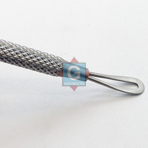 Extractor de Puntos Negros y Espinillas de Acero Inoxidable, Herramienta para Eliminar Granos, OEM ODM Gray Rocks GE-7777-38 - Product Image 5