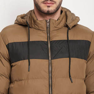 Wholesale Mens Quilted Hooded <b>Puffer</b> <b>Jacket</b> Custom Logo Winter Down Style Polyester Cotton Zip Up Hip Hop <b>Jacket</b> OEM - Product Image 6