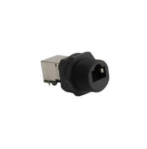 Connecteur de câble RJ45 Cat5e Ethernet industriel étanche IP67 à montage sur panneau, installable sur site, avec embout moulé - Product Image 1