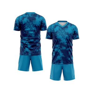 Conjunto de Camiseta y Pantalones Cortos de Fútbol Personalizados para Hombre, Cuello en V, Sublimados, Degradado Negro, Secado Rápido, Transpirables, Antibacterianos, Verano, 100% Poliéster - Product Image 4
