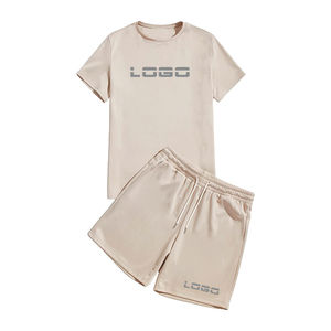 ชุดเสื้อยืดและกางเกงขาสั้นผู้ชายสำหรับฤดูร้อน ขายส่ง ระบายอากาศ แห้งเร็ว ผ้าฝ้าย 100% ปรับแต่งได้ - Product Image 6