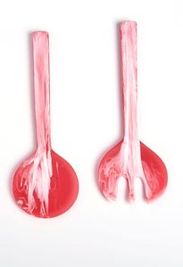 Juego de Servidores de Ensalada de Resina de Diseño Decorativo Moderno con Múltiples Espirales de Color, con Tazón, para Uso en Hoteles, Cocinas, Restaurantes y Hogares - Product Image 5