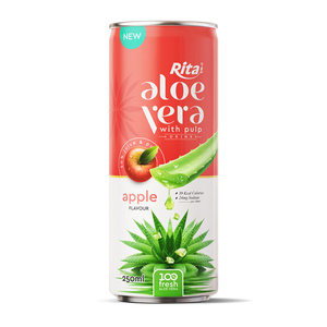 Trobico Apple Flavor Sterilized Aloe Vera Juice 250ml Tin Can Premium Quality Fruit Juice <b>Beverage</b> - Product Image 1