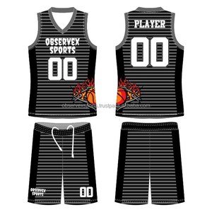 Ensemble d'uniformes de basketball personnalisés pour jeunes, kit d'uniformes d'équipe par sublimation, uniforme de basketball respirant à séchage rapide pour adultes et enfants - Product Image 1
