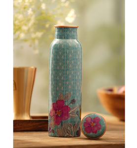 <b>Copper</b> <b>Water</b> <b>Bottle</b> Workout Customized Latest Pieces <b>copper</b> <b>Water</b> <b>bottle</b> Kitchenware Fruits Juice Enamel Printed <b>Copper</b> <b>Bottle</b> - Product Image 2
