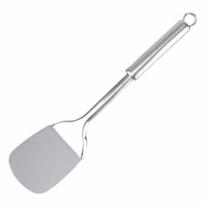 Spatule en acier inoxydable à long manche, résistante à la chaleur, pour barbecue, spatule de cuisine en métal poli, fournisseur d'ustensiles de cuisine pour restaurants - Product Image 1
