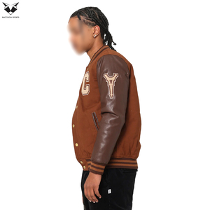 Street Wear Customization Logo Print Newest Design Breathable Fabric Men Winter Wear Varsity Jacket Top Product Bomber Jackets - Product Image 3