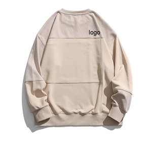 <b>Men</b> Minimalist Oversized Sweatshirt Thick Heavyweight Cotton Streetwear Crew Neck Winter <b>Pullover</b> - Product Image 3