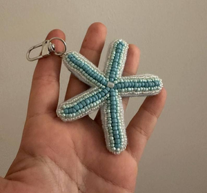 Lily Flower <b>Bag</b> <b>Charm</b> Handmade Embroidery Keychain Purse Accessory - Product Image 5