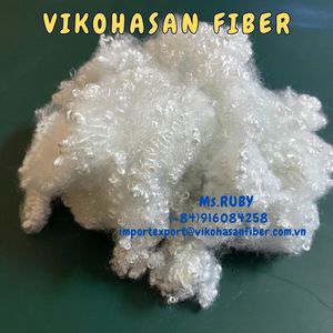 Fibra de Poliéster Siliconada Conjugada Blanca HCS 3D Reciclada al por Mayor para Uso en Hilatura - Relleno para Juguetes, Sofás y Mantas - Product Image 3