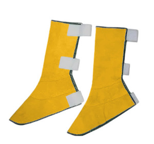 Heavy Duty Cowhide Suede Leather Fire Flame Retardant Eco-Friendly 500-1000C Heat Resistant Anti-Cut Protective Welding Leg - Product Image 3
