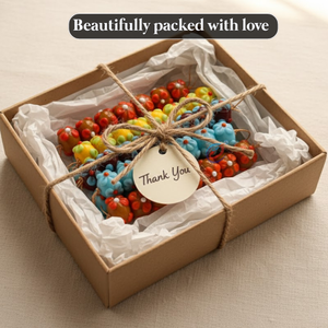 EXCEL EXPORTS Cuentas Sueltas de Vidrio Artístico Multicolor de 16 mm, Hilo de 8 Pulgadas, Forma Rondelle |   Artesanías Hechas a Mano - Product Image 5