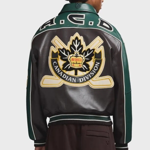 แจ็คเก็ตบอมเบอร์หนังวินเทจ Avirex Canadian Division สำหรับผู้ชาย |   เสื้อโค้ตนักบิน A.C.D รุ่น High-Volume สไตล์วินเทจ - Product Image 1