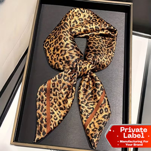 ผ้าพันคอไหมมัลเบอร์รี่ซาตินหรูหรา ลายดอกไม้ขนาดใหญ่ ผ้าคลุมศีรษะ - Product Image 1