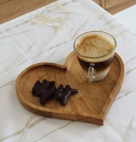 Valentijnsdag cadeau hartvormig acacia houten dienblad romantisch hartvormig bord voor dessert sieraden snacks opbergruimte groothandel