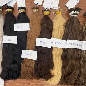 Extensiones de cabello con punta de queratina 100% natural, onduladas, en varios colores, listas para enviar, de 12 a 26 pulgadas, disponibles en stock ahora. - Product Image 4