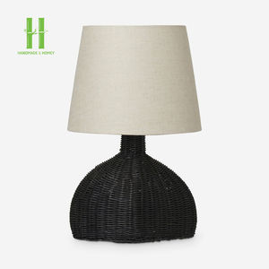 New Products Rattan Lamp Base Table Handwoven OEM Pendant <b>Light</b> for Home <b>Decoration</b> Variety of Colors Made in Vietnam HNH Craft - Product Image 5