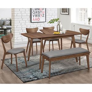 Tavolo da Pranzo Rettangolare in Noce Naturale - Product Image 6
