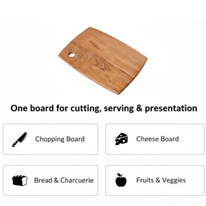 Tabla de Cortar de Madera Rectangular Multifuncional para Cortar, Servir y Presentar Pan, Queso, Frutas, Verduras, Fácil de Limpiar, Apta para Lavavajillas - Product Image 1
