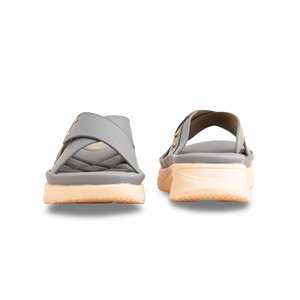 Pantoufles en Fourrure Grises Formelles Mode PU0509 Formelles pour Pantoufles - Product Image 2