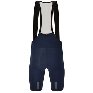 Pantalones Cortos de Ciclismo Azul Marino para Hombre con Tirantes Negros Ajustados y Acolchado de Gamuza - Product Image 6