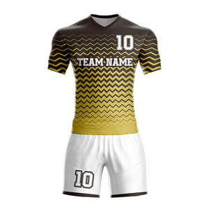 ชุดฟุตบอลแบบซับลิเมชั่นสั่งทำพิเศษ เสื้อและกางเกงขาสั้นสำหรับผู้ชาย ชื่อทีม เบอร์ 10 ผ้าโพลีเอสเตอร์ระบายอากาศ ชุดกีฬาสำหรับผู้ใหญ่ - Product Image 1
