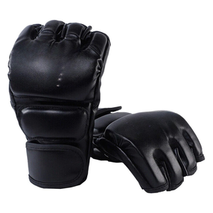 ถุงมือ MMA แบบครึ่งนิ้ว วัสดุ PU ปิดด้วยเวลโคร สำหรับผู้ใหญ่ ฝึกศิลปะการต่อสู้ - Product Image 1