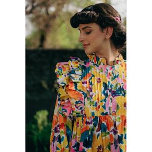 Robe mi-longue sans manches en viscose 100 % coton, faite à la main, pour femme, style A-line, rose, haute qualité, vente en gros - Product Image 4