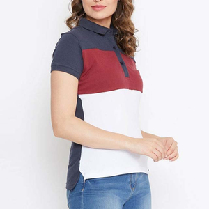 Fully Customized Logo Printing Women Polo Shirt For Sale High Demanded Product Breathable Women's Polo Shirts Contrast Color - Product Image 2