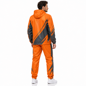 Custom <b>Waterproof</b> Hooded Rain Suit Windproof Jacket & Pants <b>Set</b> Lightweight Outdoor Rainwear for Hiking Camping Fishing & Travel - Product Image 4