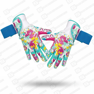 New Unique Sublimation Design Leather Catcher Baseball Batting Gloves Right-Handed Customized Long Cuff Lightweight Non-Slip - Product Image 3
