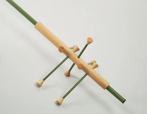 Porte-manteau moderne en bois avec 10 crochets, design mid-century, meuble de rangement autoportant pour entrée et salon - Product Image 3