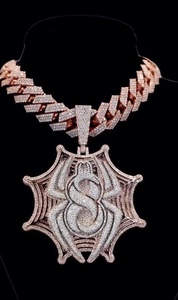 22k Gold Plated Silver Moissanite <b>Iced</b> <b>Out</b> Cuban Link Necklace Hip Hop Style IGI Certified Unisex Pendant with <b>Chain</b> - Product Image 2