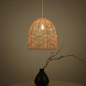 Handwoven Rattan Pendant Lamp For Modern Living Room <b>Ceiling</b> Decoration Natural Wicker Hanging <b>Light</b> Fixture - Product Image 1