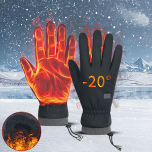 Guantes de Ciclismo Unisex Autocalentables, Impermeables, Transpirables, Antideslizantes, con Cierre de Gancho y Bucle, de Poliéster y Poliuretano - Product Image 1